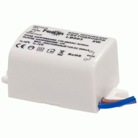 Трансформатор для LED ленты Feron LB003 6W 12V IP20
