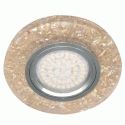 Точковий світильник Feron 8585-2 MR16 мерехтливий жовтий срібло з led підсвічуванням 3W 4000K