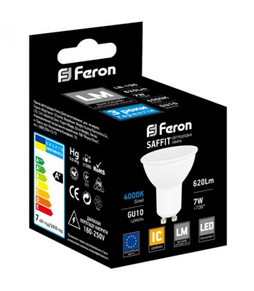 Светодиодная лампа Feron LB-196 GU10 7W 4000К