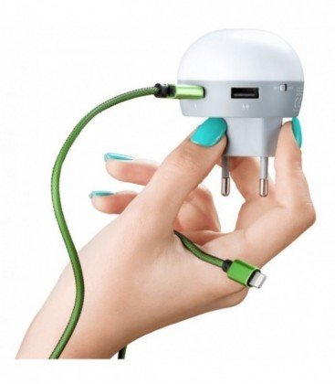Ночник-зарядка ilumia EOS Green 2*USB