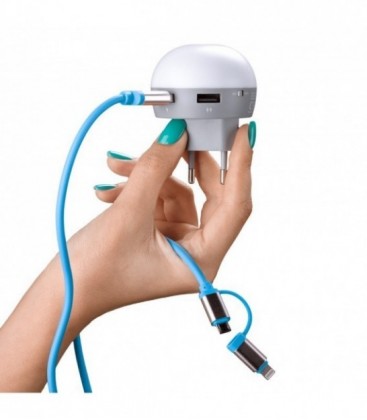 Ночник-зарядка ilumia EOS Blue 2*USB