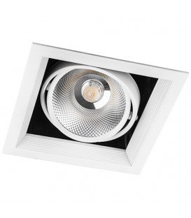 Карданный светильник Feron AL211 COB 30W 4000K белая рамка
