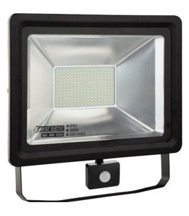 Более Светодиодный прожектор Horoz Pars 100W 6500K с датчиком движения