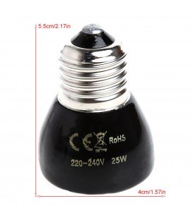 Керамічна інфрачервона лампа 25W E27 (для обігріву)