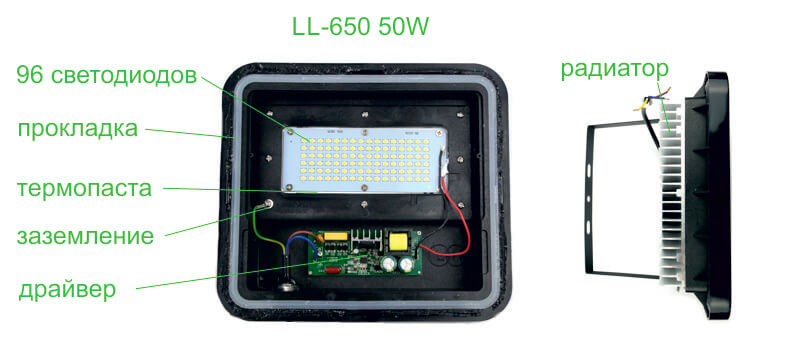 Светодиодный прожектор Feron LL-650 50W